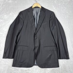 Ermenegildo Zegna Blazer Multi Season Mila Fit Solid Black Wool Jacket Sz 42R US